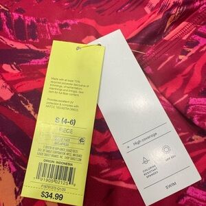 All In Motion Womenʻs Small Vibrant Long Sleeve Athletic Crop Top NWT UPF 50